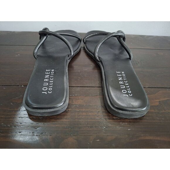 NWT Journee Collection Lauda BlacTwist Slide Sandals/Sz. 9.5 - Picture 7 of 9